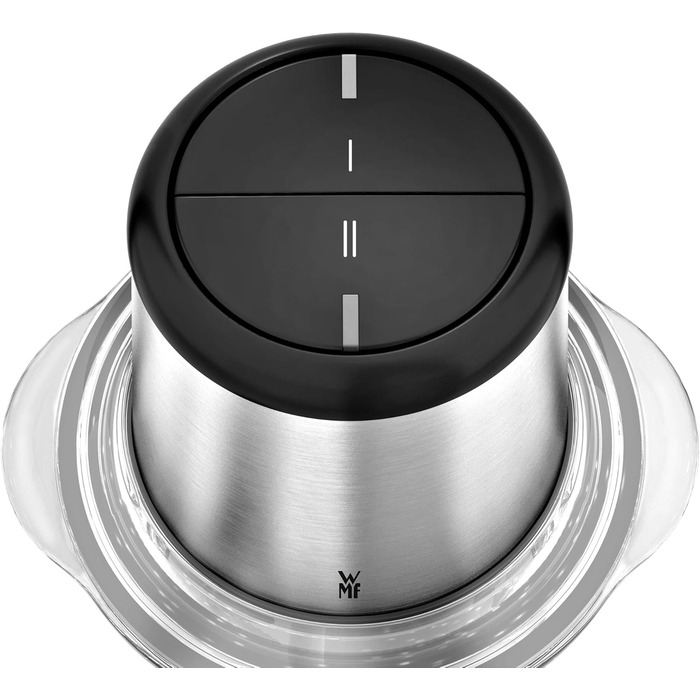 WMF Kult X Електричний подрібнювач – міні-подрібнювач та блендер з скляною чашею та лезами з нержавіючої сталі, для овочів, трав та горіхів, посудомийна машина, компактний, довговічний