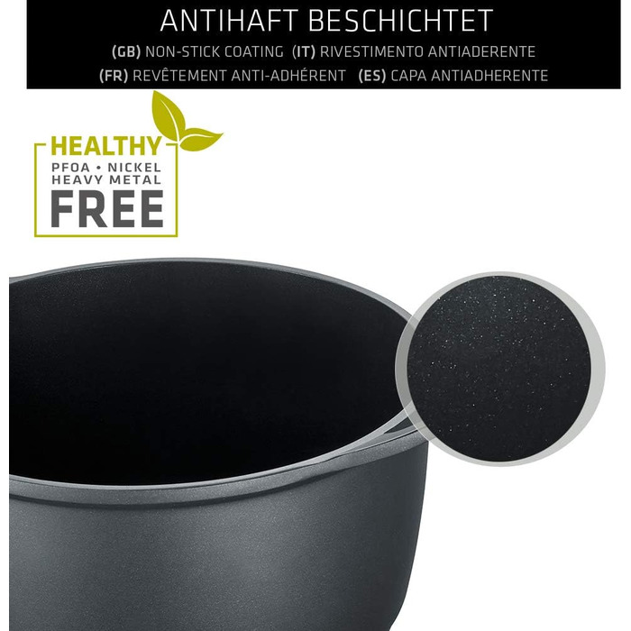 Каструля Berndes Vienna 24 см з антипригарним покриттям, 3.1 л, склокришкою, для всіх плит (в т.ч. індукційних)