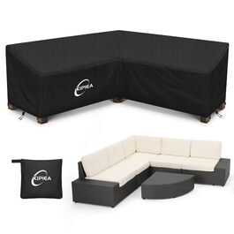 Чохол для сауни/лаунж-меблів Kipiea L-подібної форми, водонепроникний, 420D, захист від вітру, 250x250x85x78 см