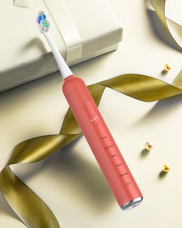 Електрична зубна щітка звукового типу для дорослих та дітей Rosenrot, 5 режимів, 3 інтенсивності, таймер, 8 насадок, етитуй