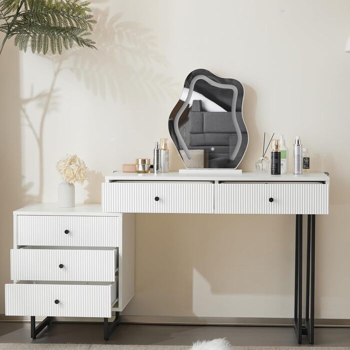 Сучасний туалетний столик ModernLuxe з дзеркалом та 5 шухлядами (100x76x40 см)