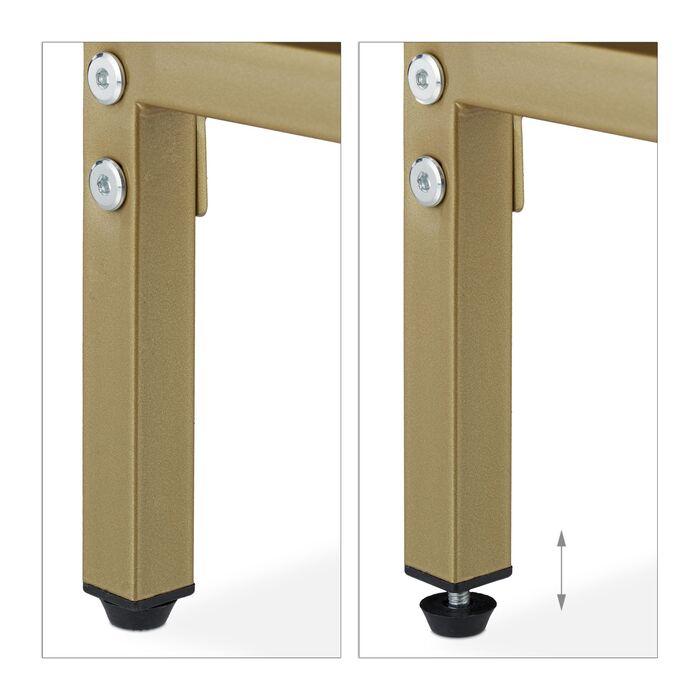 Столик-консоль Relaxdays Золотий Чорний