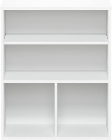 Книжкова шафа Furinno Pasir, 3 яруси, (білий, 59,9 (Ш) x 71,4 (В) x 30 (Г) см)