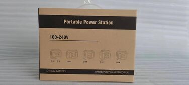 Портативна електростанція Powkey Сонячний генератор 99 Втгод/27000 мАг 100 Вт зі змінним струмом 230 В, QC 3.0 USB/Type-C, чорний