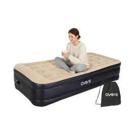 Надувний матрац-ліжко AVENLI для 2 осіб з самонадувною функцією, вбудованим насосом та флацелевою поверхнею (196x97x47 см)