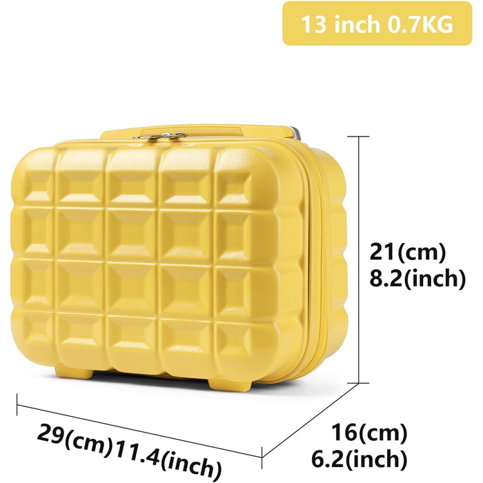 Набір валіз KONO 2 в 1: велика валіза 62 см + косметичка (білий)