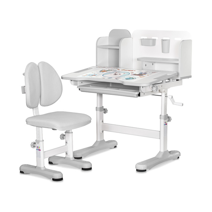 Комплект меблів (стіл + стілець + полиця) Mealux BD-28 Panda Grey (арт. BD-28 G)