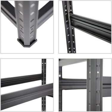 Стелаж для шин PROREGAL Dino, 180x120x50 см, чорний, до 12 шин, вантажопідйомність 150 кг | для гаража, підвалу, майстерні