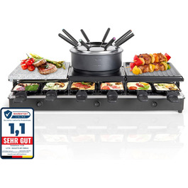 Електричний гриль-рашетте Raclette Fondue Kombi на 12 осіб: гриль, рашетте та крепельниця. 1650 Вт