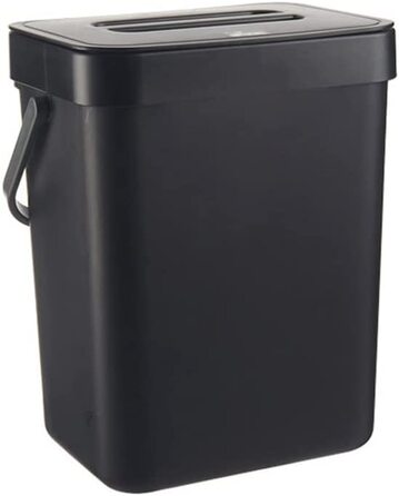 Органічне відро для компосту Boxwizard відро для компосту для кухні невеликий контейнер для компосту 3 л кухонний контейнер для сміття побутової навісний контейнер з кришкою Компостер для сміття у ванну кімнату / спальню в приміщенні (елегантний чорний, 3