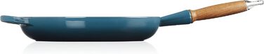 Сковорода Le Creuset Signature з чавуну з дерев'яною ручкою, 28 см, Deep Teal