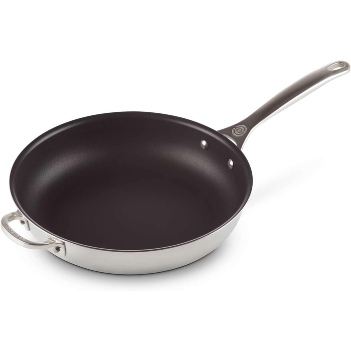 Сковорода LE CREUSET з нержавіючої сталі 3-шарова, 28 см, з антипригарним покриттям