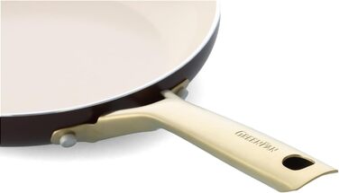 Набір сковорідок GreenPan Shades 3 шт. з керамічним антипригарним покриттям, діаметр 20/24/28 см, без PFAS, для індукційних плит, з ручками з нержавіючої сталі, придатні для миття в посудомийній машині, для духовки, колір Terra Brown