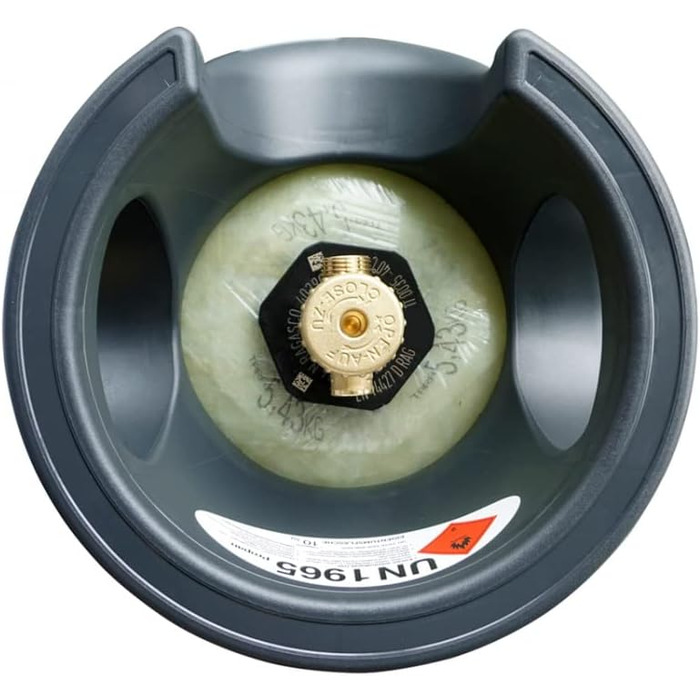 Bluecraft Premium Газовий балон пропановий 10 кг, балон з композитного матеріалу, легкий, з індикатором рівня газу, з газовим регулятором та ключем