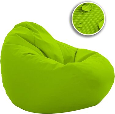 Подушка для підлоги Beanbag XXL для дорослих і дітей - підходить для ігор або відпочинку - в приміщенні та на вулиці, оскільки вона водонепроникна - з намистинами EPS, колір ківі зелений, розмір XL