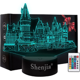 Лампа Shenjia Harry Potter Hogwarts - RGB світлодіод для дитячої кімнати, подарунок для шанувальників, 3D