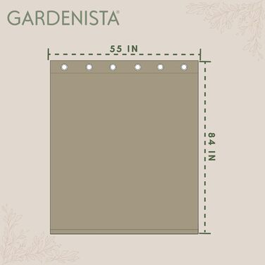 Штора для терас Gardenista з люверсами 140x213 см сіро-коричнева