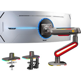 Кріплення для монітора NB Ergonomic RGB, 32-60 дюймів, для широких моніторів, до 20 кг, VESA 75/100 мм (червоний)