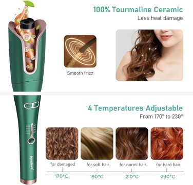 Автоматичний локон Janelove для довгих волосся, 25 мм, негативні іони, 4 температури