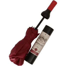 Кишенькова парасолька OOTB пляшка вина темно-червона D 90 см