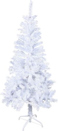 Різдвяна ялинка АуфуН штучна декоративна ялинка Вайнахт Штучна ялинка з металевою підставкою Різдвяний декор (150 см, білий ПВХ)