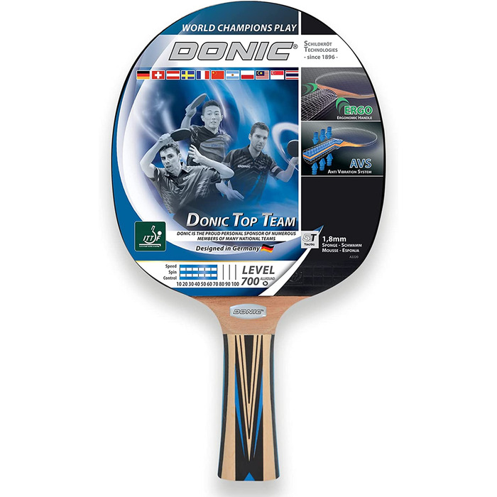 Ракетки для настільного тенісу з черепахою кращі команди 700 з технологією AVS і ерго-ручкою ракетки для настільного тенісу, один розмір