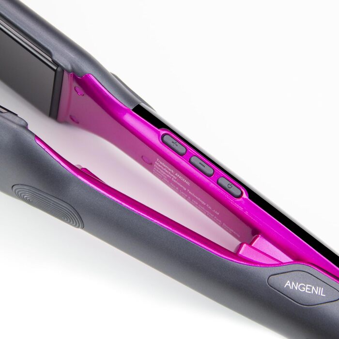 Випрямляч та плойка для волосся ANGENIL Pro Mini Titanium 2-в-1, сірий - швидке нагрівання, для подорожей