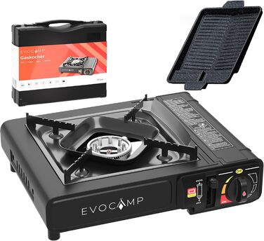 Газовий наметний пальник Gaskocher 1-flammig з П'єзозапалюванням, для картриджів MSF-1a 227g, з кейсом - ідеальний для кемпінгу та BBQ