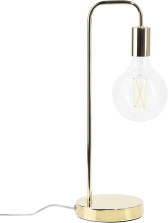 Стійла лампа Beliani Savena в індустріальному стилі з абажуром у вигляді лампочки, золота