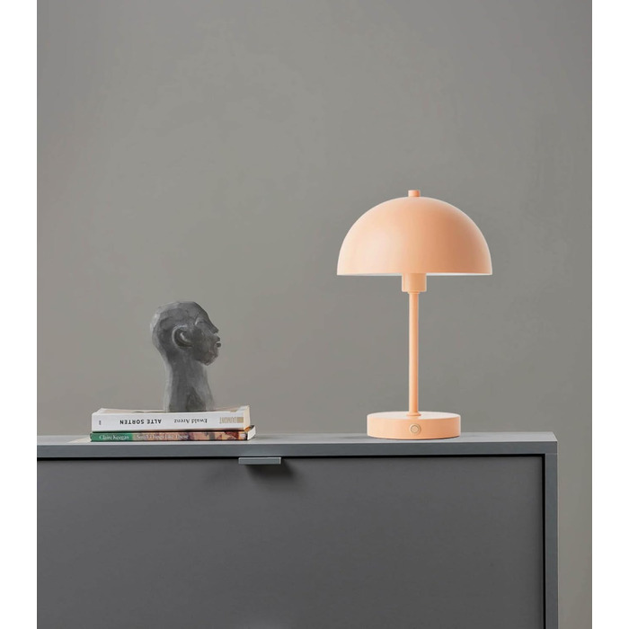 LED настільна лампа Mokebo® 'Leuchtturm' – бездротова, диммер, USB-C, ретро, металева, тепле світло