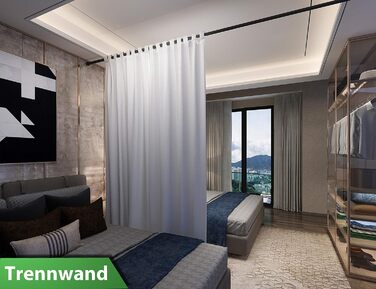 Штанга для душу без свердління 160-210 см, Ø 32 мм, з кріпленнями - для завіс у ванну, міжкімнатні перегородки та кухня