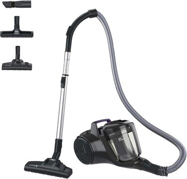 Пылесос Hoover HP1 без мешка, потужний для твердих підлог та килимів, 700 Вт, об'єм контейнера 2 л, фільтр EPA, радіус дії 7,5 м [HPZ107HM]