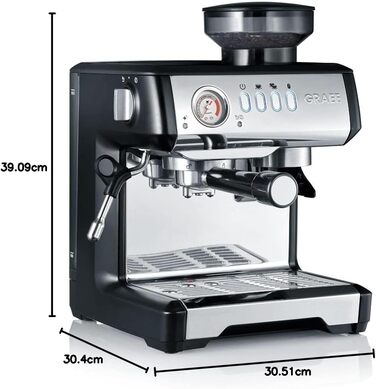 Еспресо-машина GRAEF Milegra ESM802 з вбудованим млином, чорна