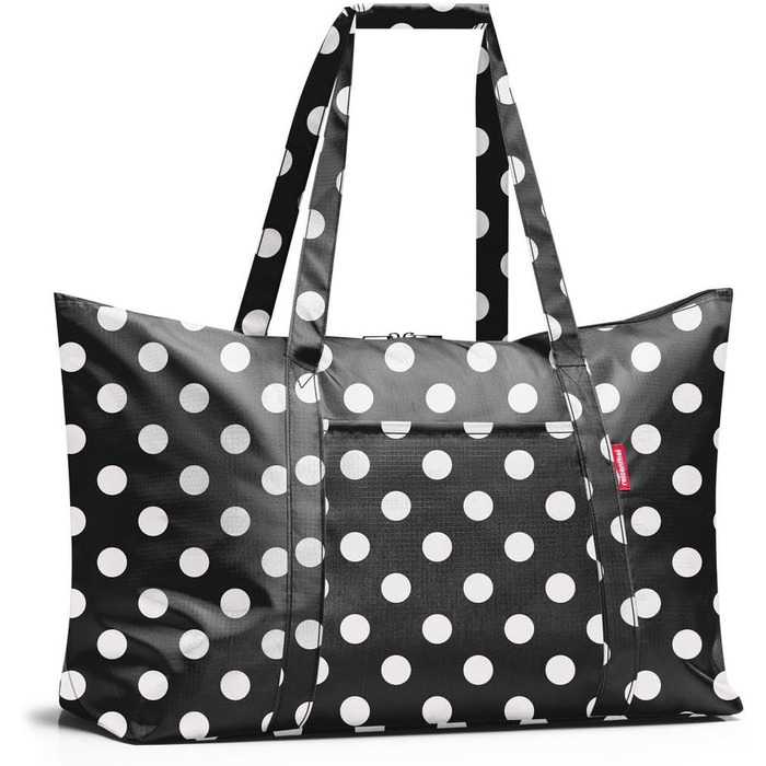 Сумка-рюкзак Reisenthel Mini Maxi Travelbag, синій, компактна та легка, Dots White