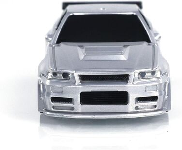 RC Автомобіль 1/43 Масштаб Готовий до Гонок Дрифт 4WD Радіокерування Зі Світловою Системою Сірий