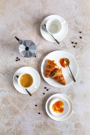 MÄSER Belmira - класичний кавовий сервіс на 6 осіб (18 предметів), порцеляна, білий