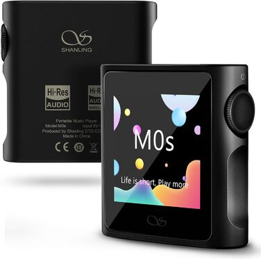 MP3-плеєр SHANLING M0s 2-в-1 Hi-Fi DAC, портативний аудіоплеєр з Bluetooth 5.0, SD до 2 ТБ, 3.5 мм/Type-C, для телефону, планшета, ноутбука, ПК