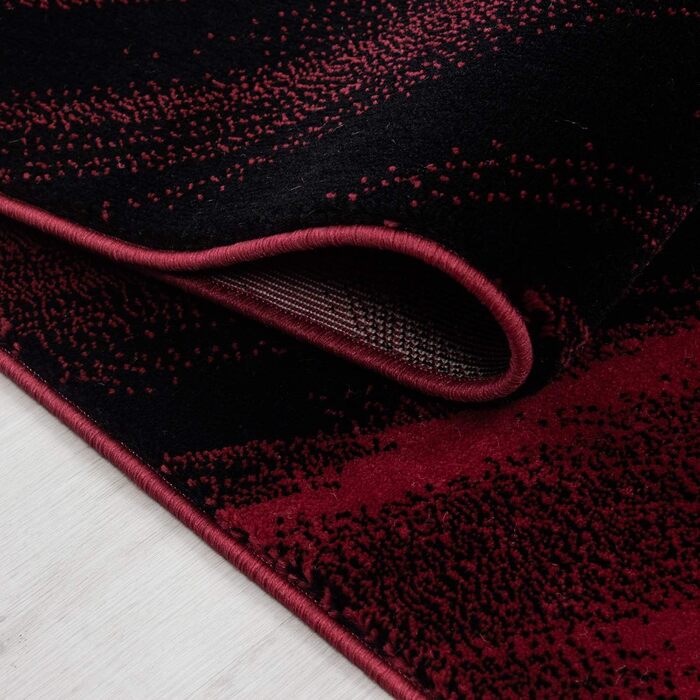 Килим SIMPEX вітальня 80 х 300 см бігун передпокій сучасний абстрактний хвильовий дизайн червоний - килим для кухні з коротким ворсом надзвичайно м'який простий у догляді для спальні передпокій килим для кухні, що миється 80 х 300 см червоний