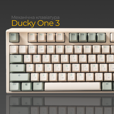 Механічна клавіатура Ducky One 3 Cherry MX Brown Matcha Cream UA