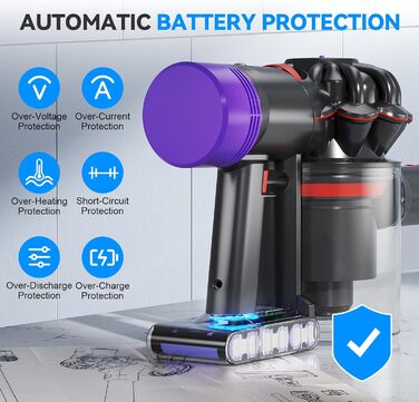 Змінна батарея Dyson V10 6,0 Ач 25,2 В літій-іонна з фільтром для тварин/абсолютів/моторхедів/пухнастих (V8 8,0 Агодфільтр)