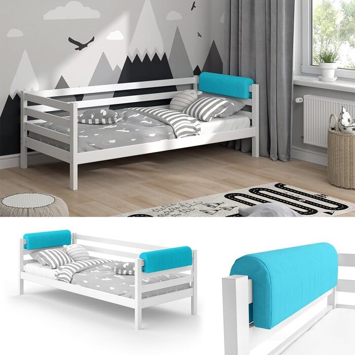 Бортик для ліжечка Bettumrandung 70x20 см, туркіс, захисний, регульований