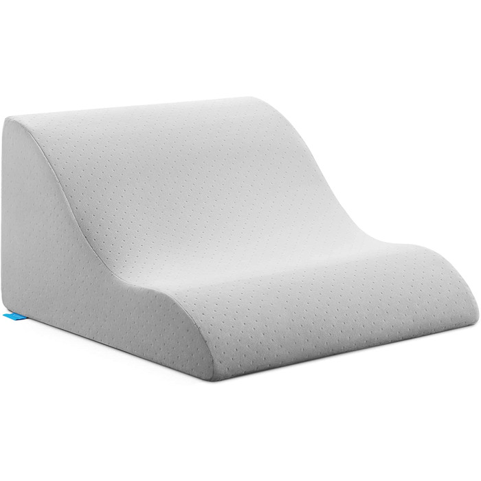 Подушка для читання в ліжко та диван - подушка-клинок з піною з пам'яті - ергономічна спинка та подушка для голови - ідеально підходить для підтримки спини під час відпочинку, ігор, читання або перегляду телевізора - широка, надширока 56 см, сіра