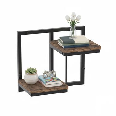 Поличка на стіну Relaxdays в індустріальному стилі