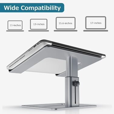 Підставка для ноутбука GOKEDA: ергономічна, регульована, з алюмінію, 11-17 дюймів