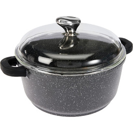 Каструля зі скла під камінь/алюмінієвий посуд, чорна 24x19см 24см Унікальний (макс. 60 символів), 52399M
