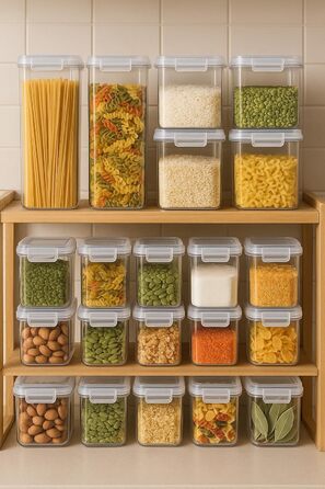 Набір контейнерів для зберігання SOSINYA 24 шт. з кришкою, герметичні, для кухні, BPA-free