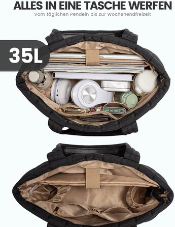 Сумка для ноутбука LOVEVOOK для жінок, 17 дюймів, чорна: робоча сумка, шопер, сумка для навчання, портфель, для офісу