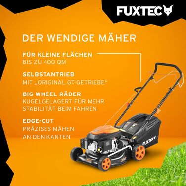 Бензиновий газонокосарка FUXTEC FX-RM4346 3в1 з приводом на задні колеса, ширина косіння 42 см, 146 см³, 40 л, збір трави