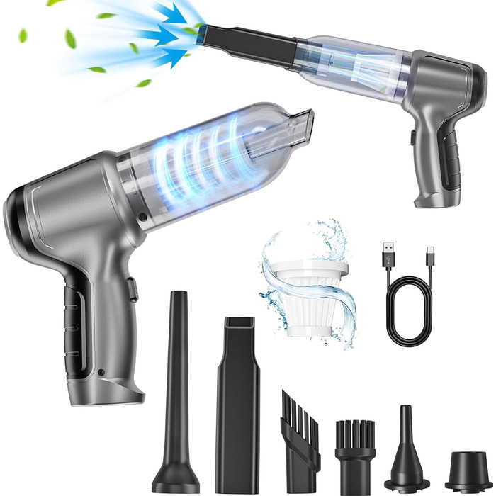 Акумуляторний ручний автомобільний пилосос WYRIAZA — потужний бездротовий міні-пилосос для авто та дому