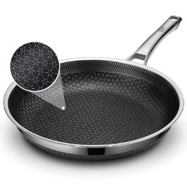 Набір сковорідок 3 шт. 20/24/28 см, антипригарне покриття, нержавіюча сталь, для всіх плит, індукційні, безпечні для духовки та посудомийної машини, без PFOA